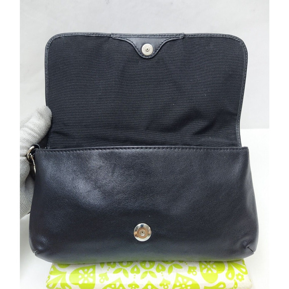 Coach Ashley Black Leather Credit Card Large Wristlet - Evening Clutch - Picture 10 of 15